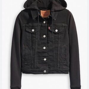 Levi's Charcoal Hooded Jean Jacket